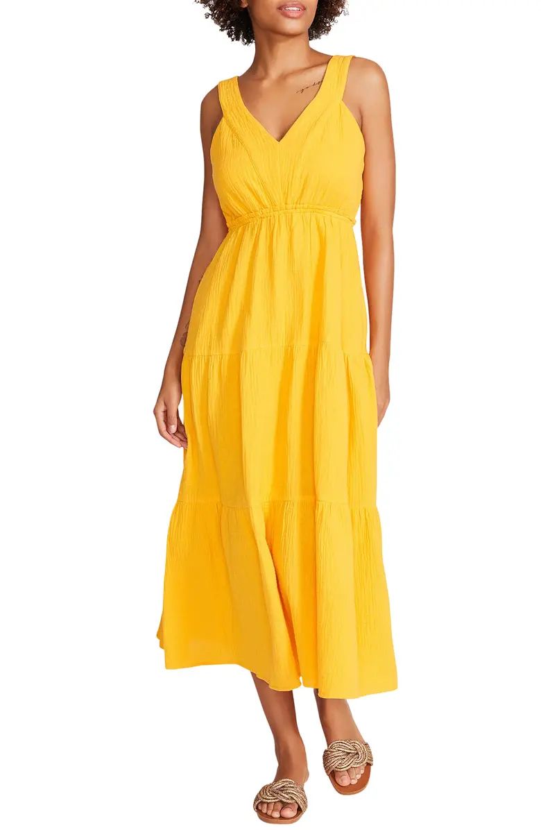 Amira Tiered Cotton Midi Dress | Nordstrom