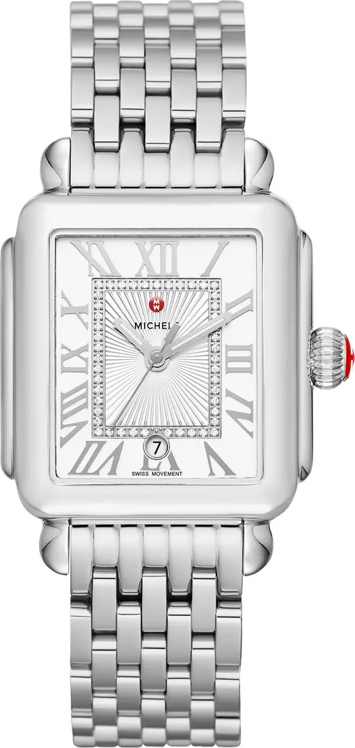 Deco Madison Diamond Dial Watch Head & Bracelet, 33mm | Nordstrom