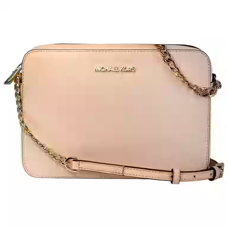 Michael Kors Adult Saffiano Leather East West Crossbody Handbag with 2 slit Pockets, Blush | Walmart (US)