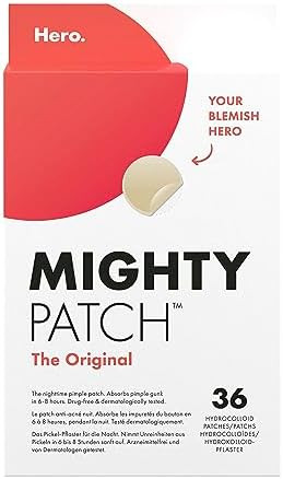 Mighty Patch Original Spot Patches by Hero Cosmetics, Day & Night Time Acne Treatment, Clear Spot... | Amazon (UK)