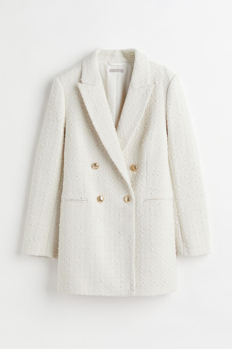 Straight-style bouclé jacket | H&M (UK, MY, IN, SG, PH, TW, HK)