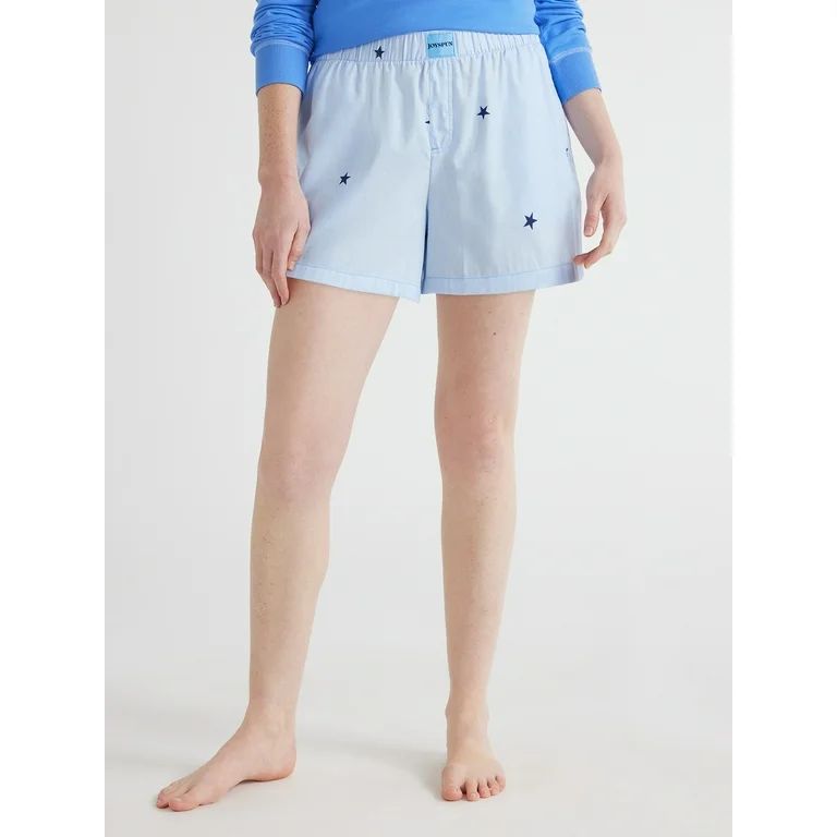 Joyspun Women's Woven Pajama Boxer Shorts, Sizes XS to 3X | Walmart (US)