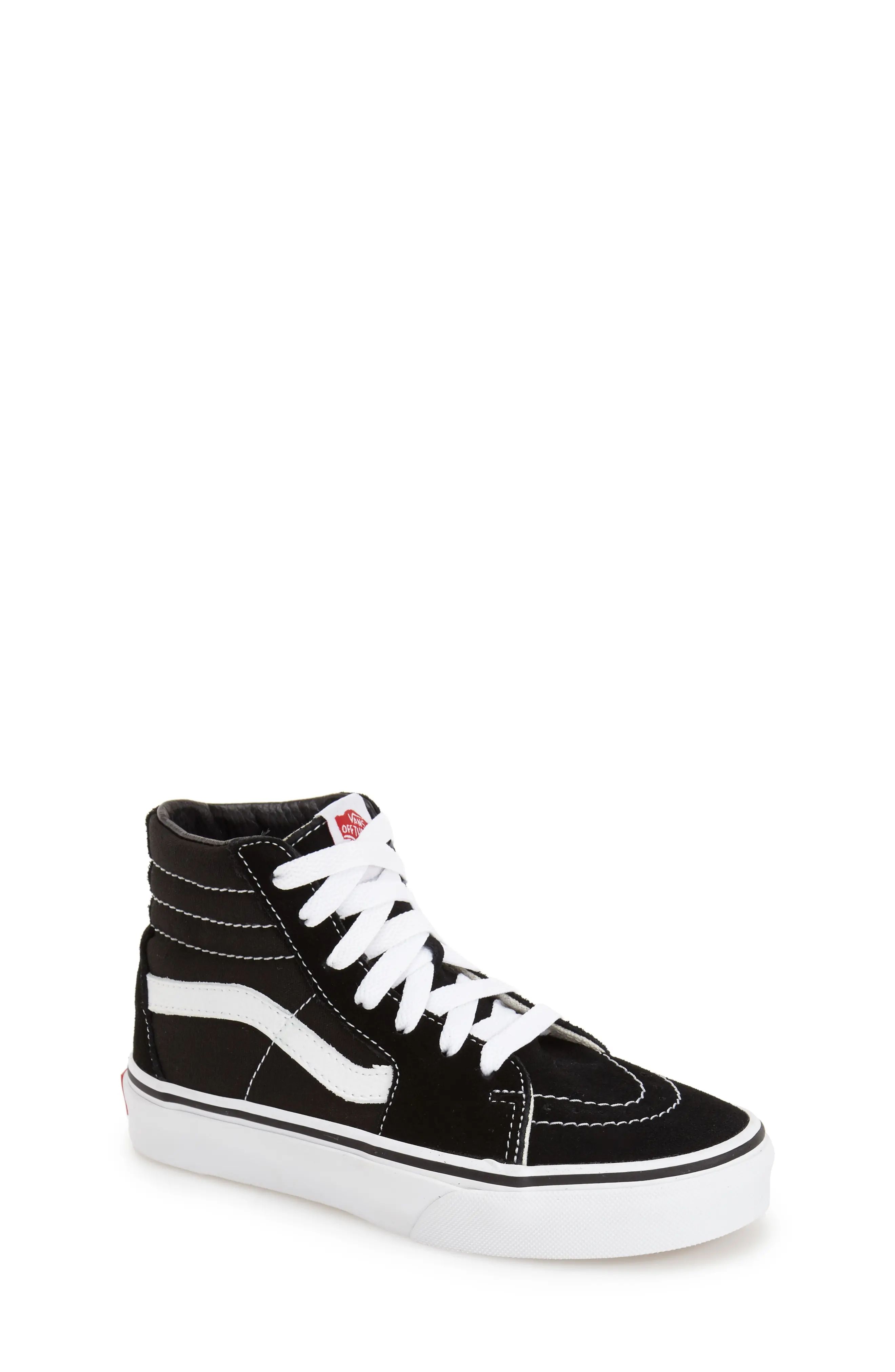 Vans SK8-Hi Sneaker, Size 10 Women's in Black/black/white at Nordstrom | Nordstrom