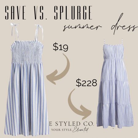 Summer dress look - save bs splurge 

#LTKStyleTip #LTKOver40 #LTKFindsUnder50
