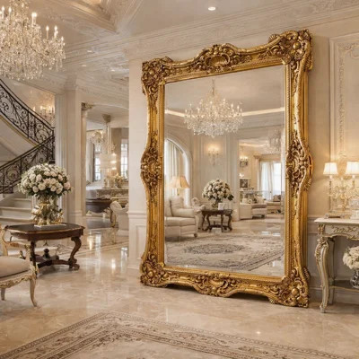 Infinity Antique Gold Full-length Mirror | Wayfair North America