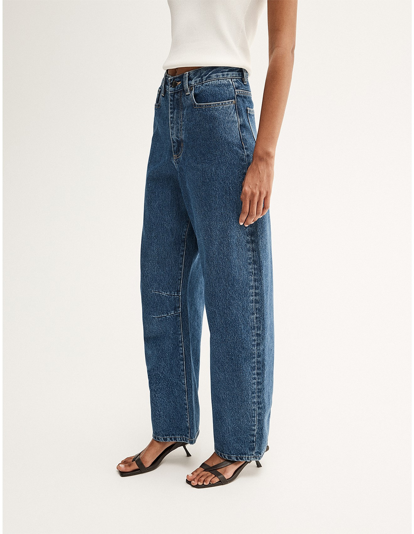 Mason Barrel Leg Full Length Denim Jean | David Jones (Australia & New Zealand)
