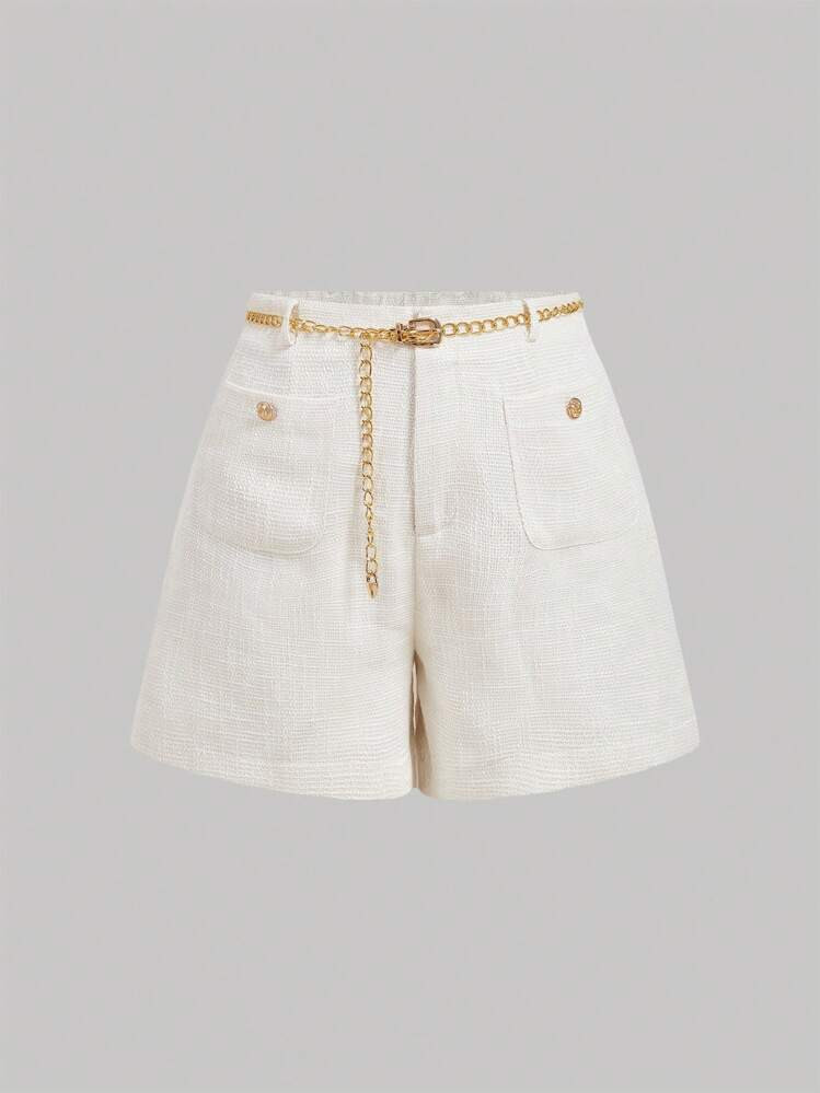 Mod Woven Shorts 14  | SHEIN