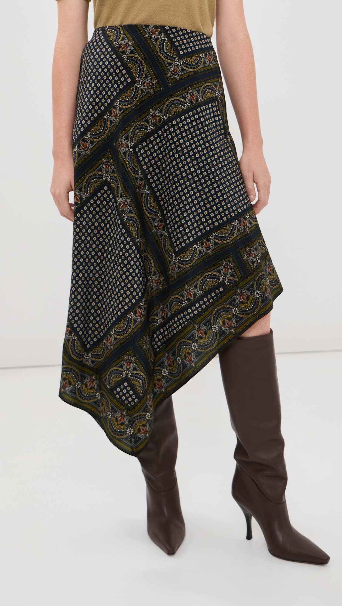 Veronica Beard Hartley Skirt New Navy Multi 10 | Shopbop