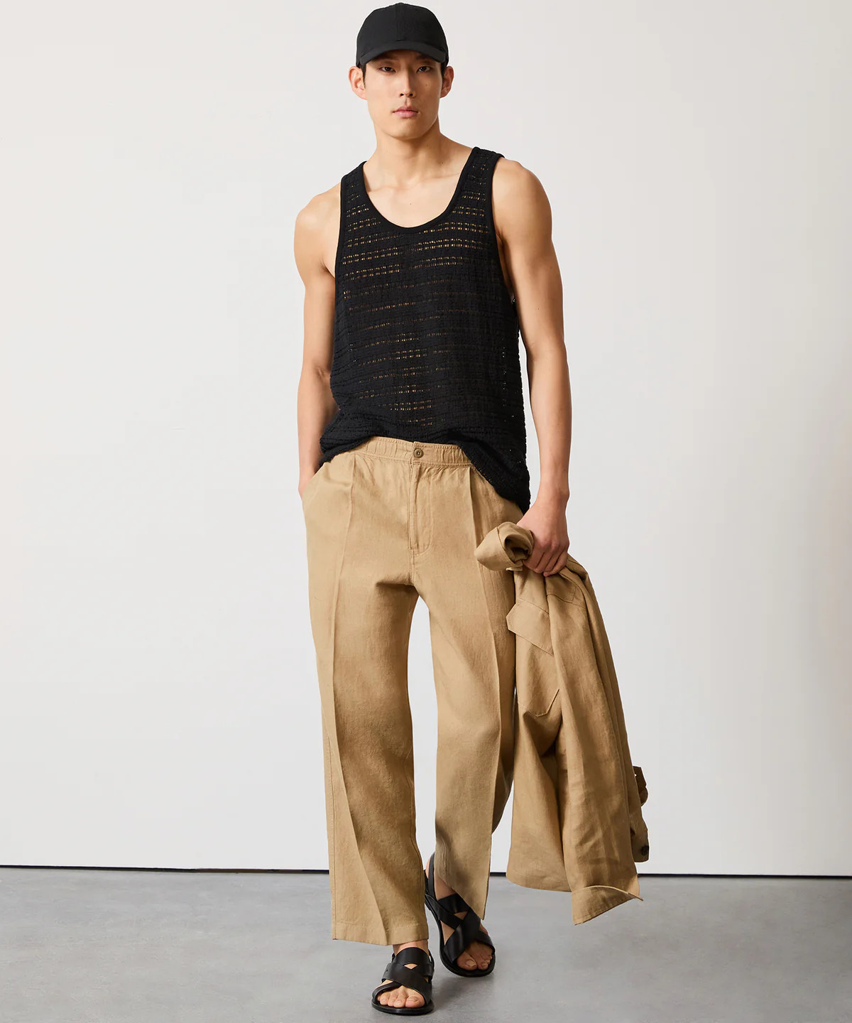 Irish Linen Relaxed Leisure Pant in Pine Cone | Todd Snyder