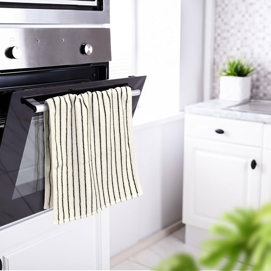 Jacquotha Black and White Striped Hand Towels for Bathroom, Vintage Kitchen Decor, Guest Use, Adu... | Amazon (US)