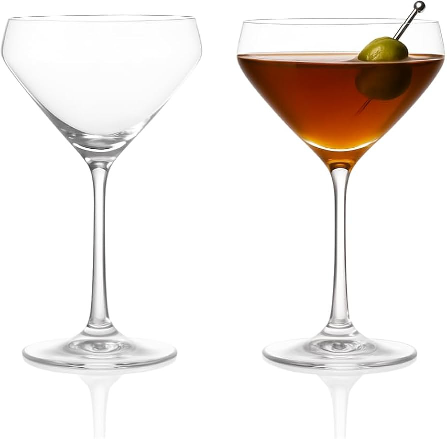 LEMONSODA Hand Blown/Nick And Nora Classic Martini Glasses Manhattan, Cosmopolitan, Espresso Mart... | Amazon (US)