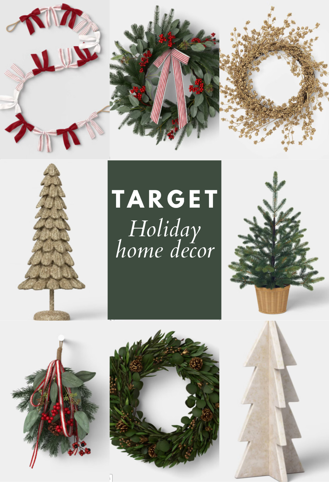 Festive Target holiday home decor with classic greenery, wreaths, bows, and Christmas trees.
Target holiday decor, Christmas home decor, holiday home finds, festive home decor, Christmas wreath decor, Target Christmas, holiday greenery, Christmas trees, festive wreaths, holiday decorating 

 #LTKHome