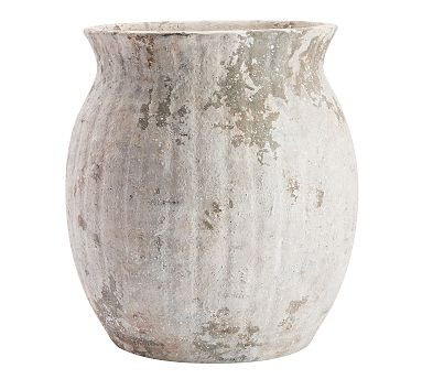Small Weathered Terracotta Vase - 11.25"H | Pottery Barn (US)