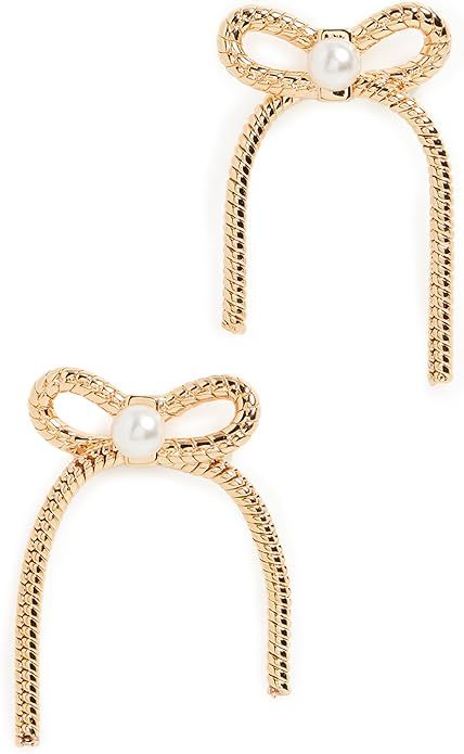 Amazon.com: Lele Sadoughi Women's Bow Stud Earrings, Gold, One Size: Clothing, Shoes & Jewelry | Amazon (US)