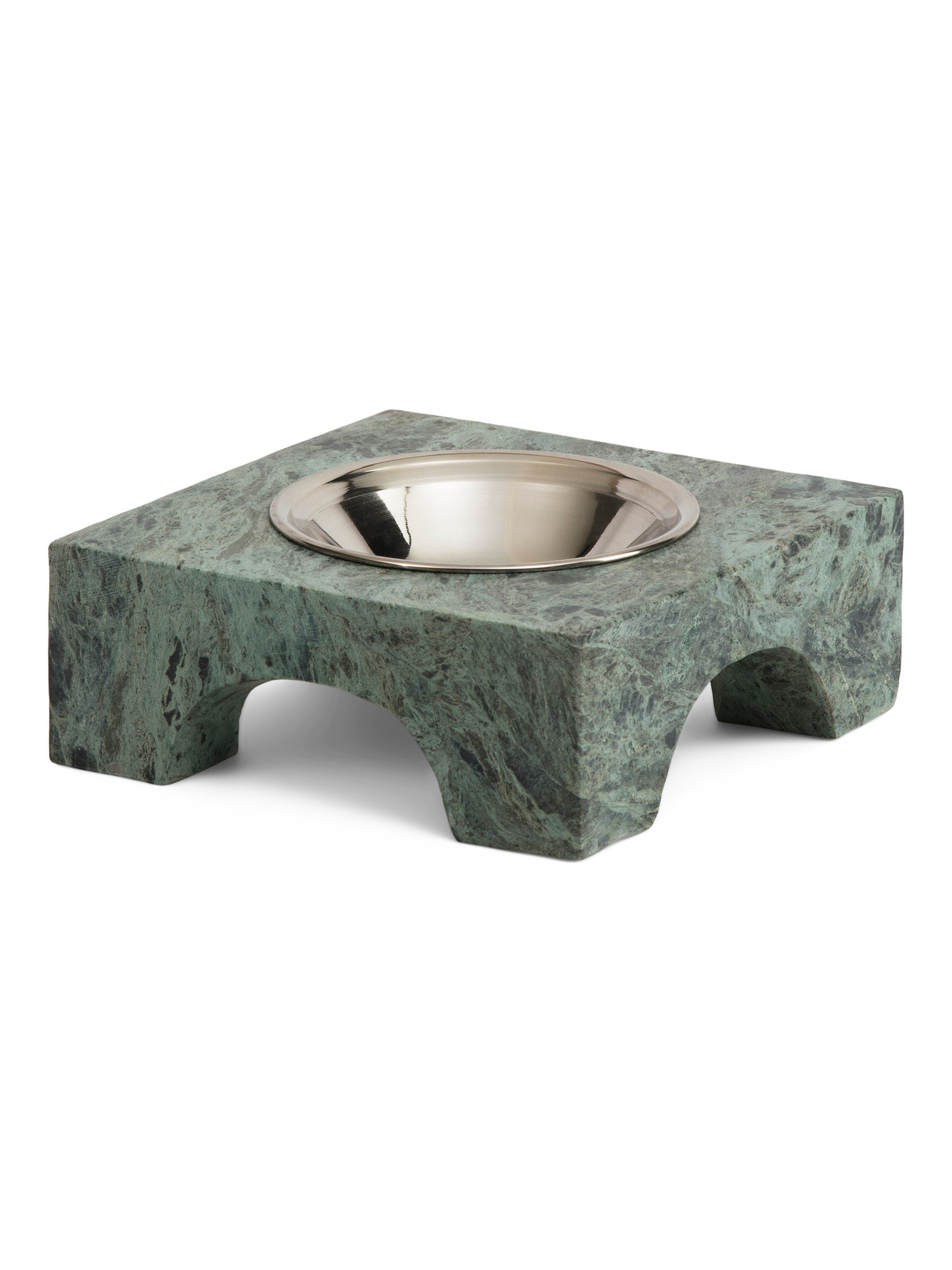Marble Pet Bowl With Stand | TJ Maxx