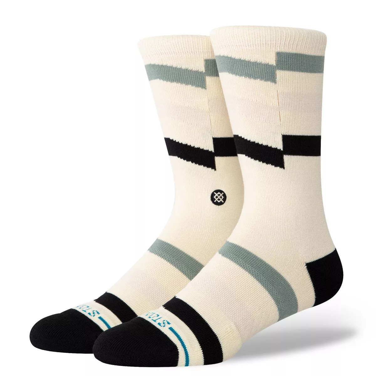 STANCE x WADE Men's Striped Slant Crew Socks - Tan 6-12 | Target