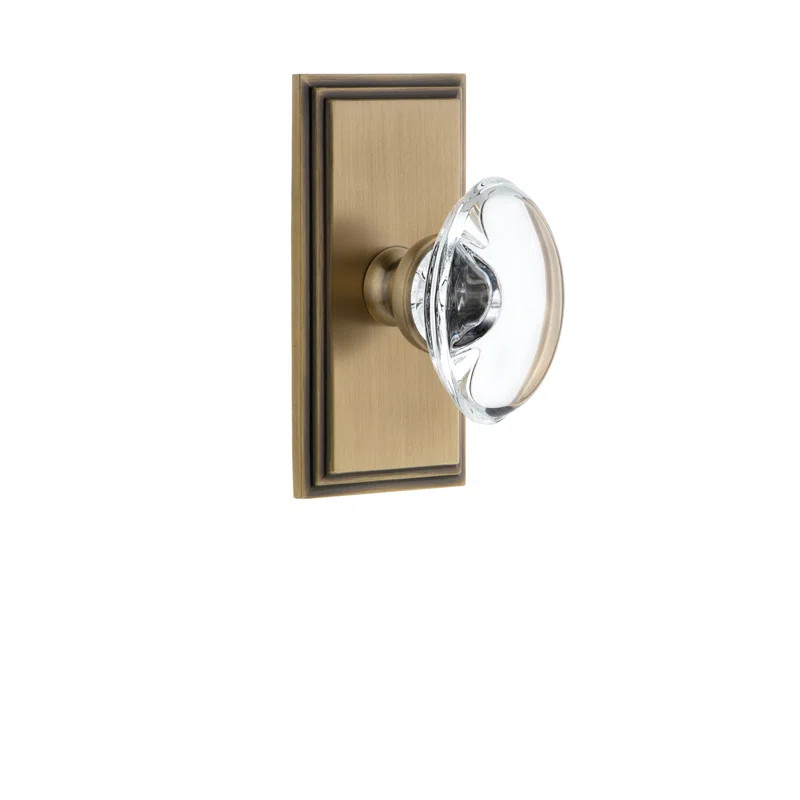 Crystal Provence Single Dummy Door Knob with Carre Plate | Wayfair North America
