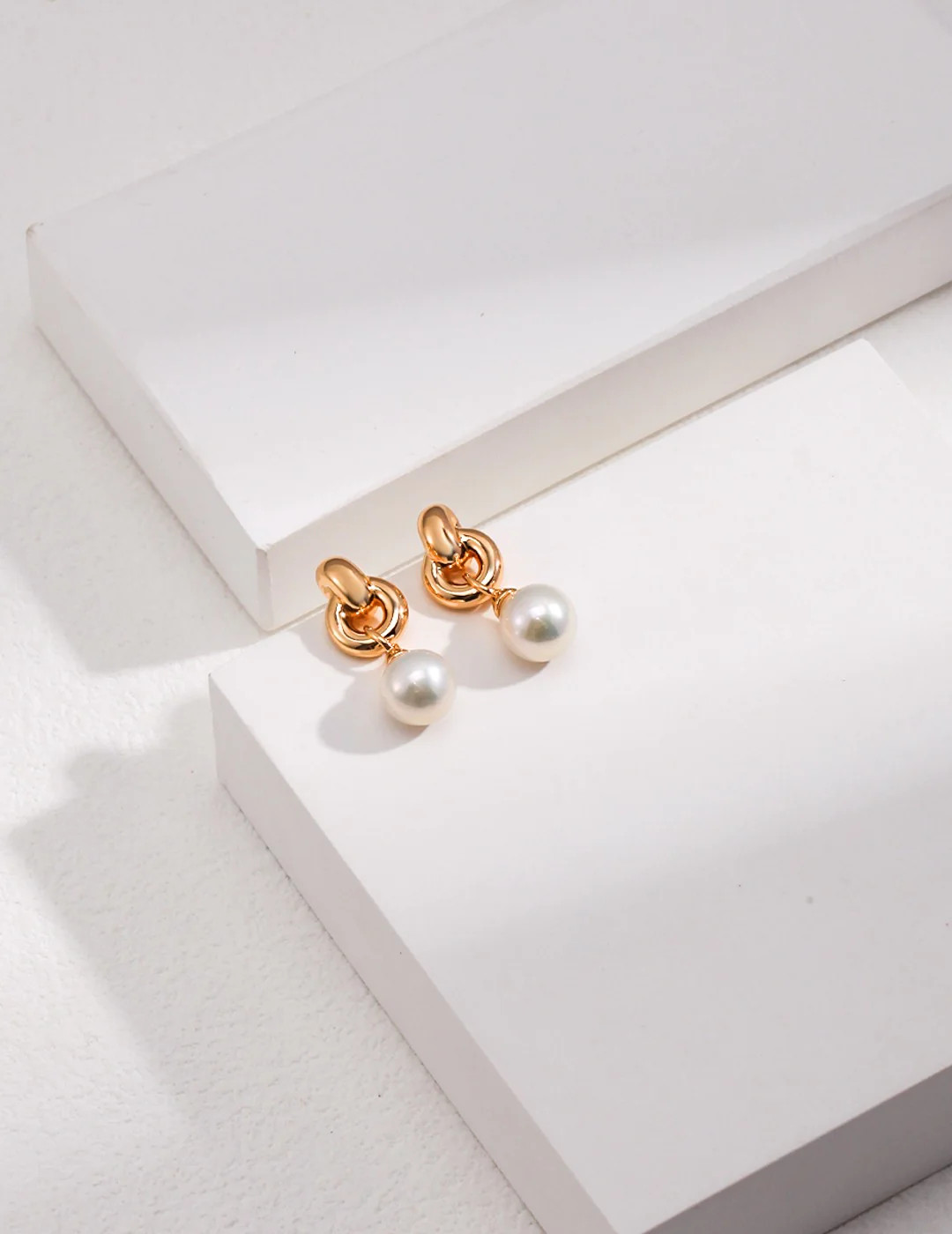 Dainty Pearl Drop Earrings | 18k Gold Jewelry by Apelila | Apelila Jewelry