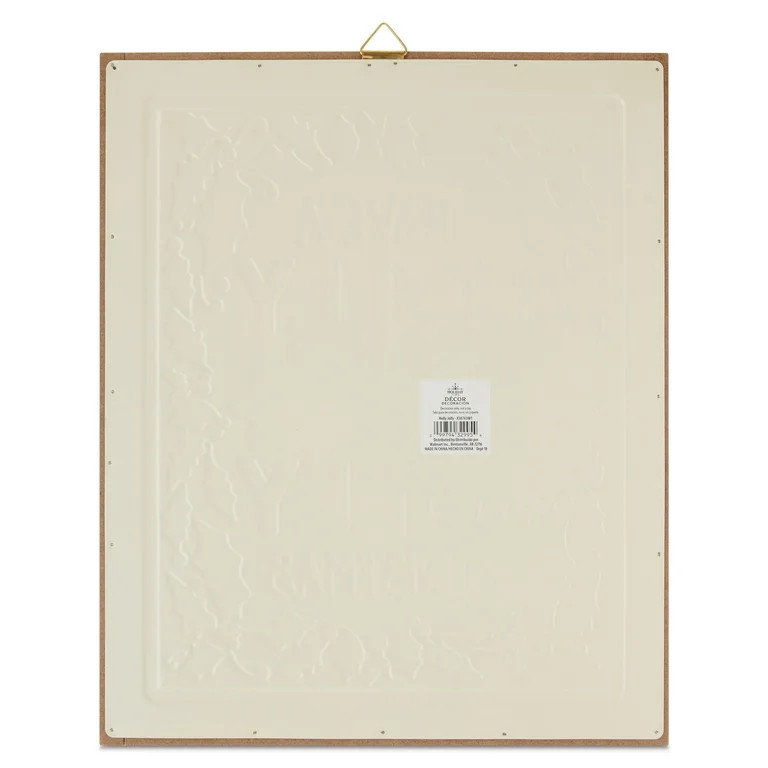 Christmas Holly Jolly Wall Hanging Decoration, Multicolor, 15.75" x 12.8", by Holiday Time | Walmart (US)