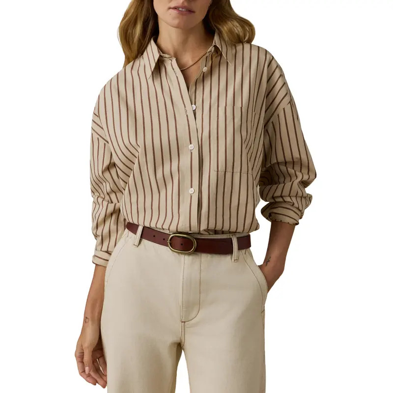 Coastal Relaxed Organic Cotton Button-Up Shirt | Nordstrom