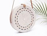 Big White Round Straw Bag - Stunning Round Rattan Bag To Wear With Any Outfit | Amazon (US)