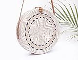 Big White Round Straw Bag - Stunning Round Rattan Bag To Wear With Any Outfit | Amazon (US)