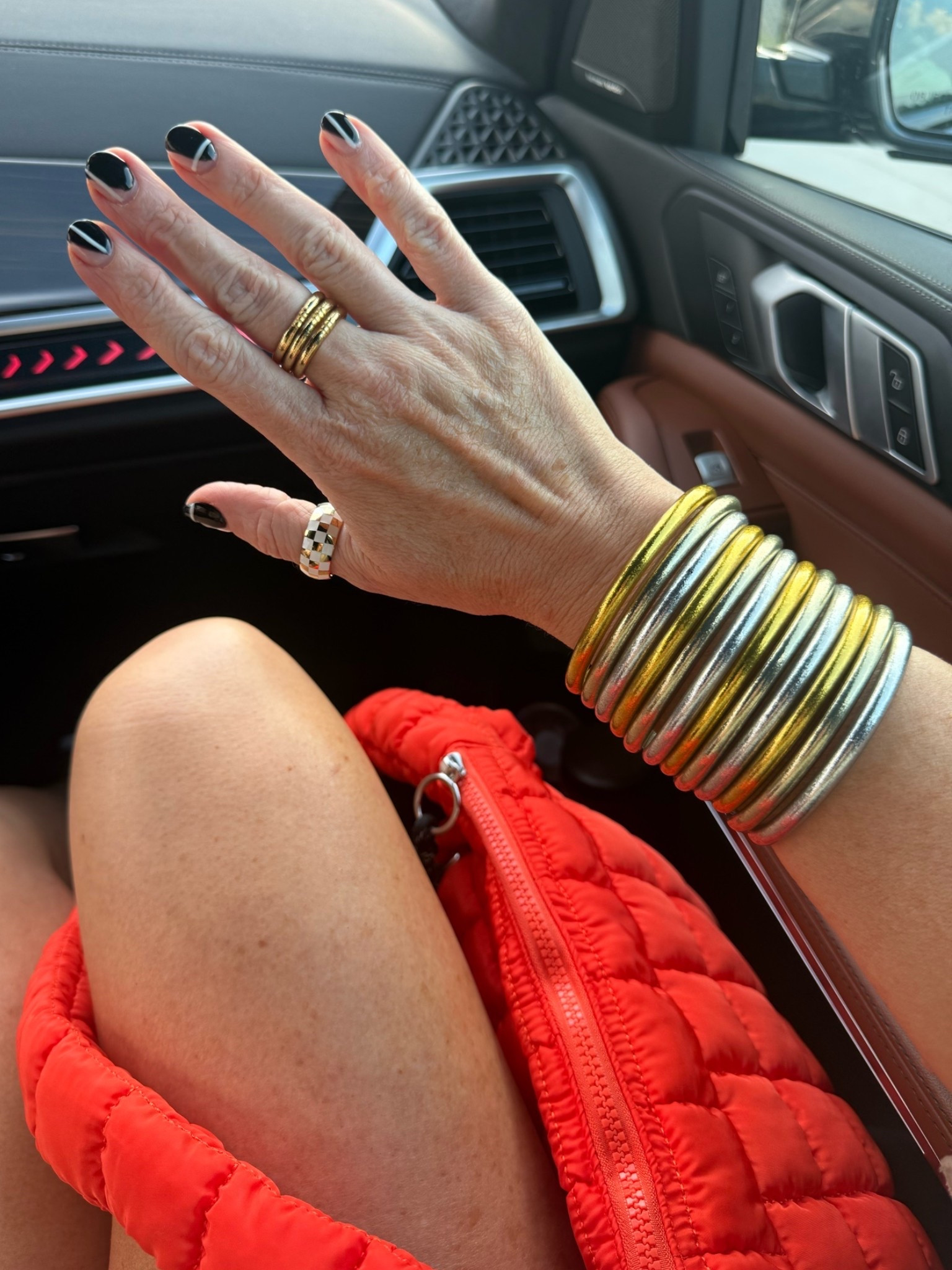 I recently bought me some Budhagirl rings and love them! They come in a pack of 3 rings. 
My checkered ring is @beljoy save there with code MANDIE