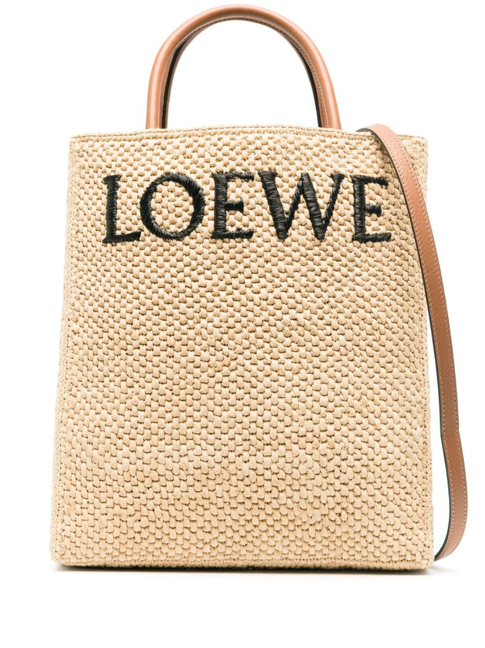 LOEWE A4 raffia tote bag - Neutrals | Farfetch Global