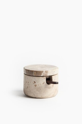 H & M - Stoneware Salt Cellar - Beige/Marbled | H&M (US + CA)