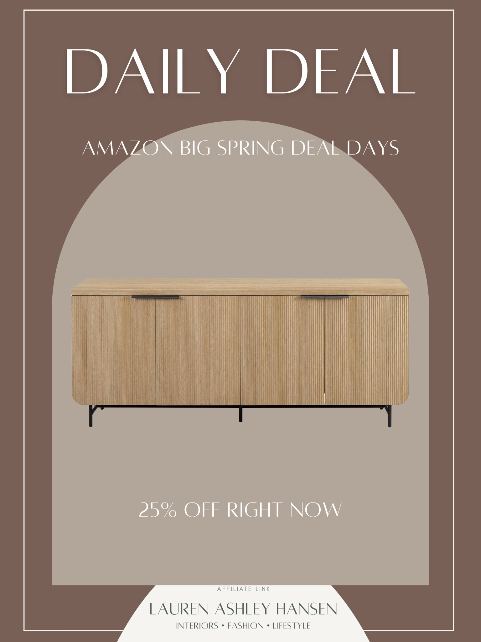 Our four door reeded sideboard that we added to our home office is part of the Amazon sale! It’s 25% off right now and we absolutely love it. Functional and beautiful! 

#LTKsalealert #LTKhome