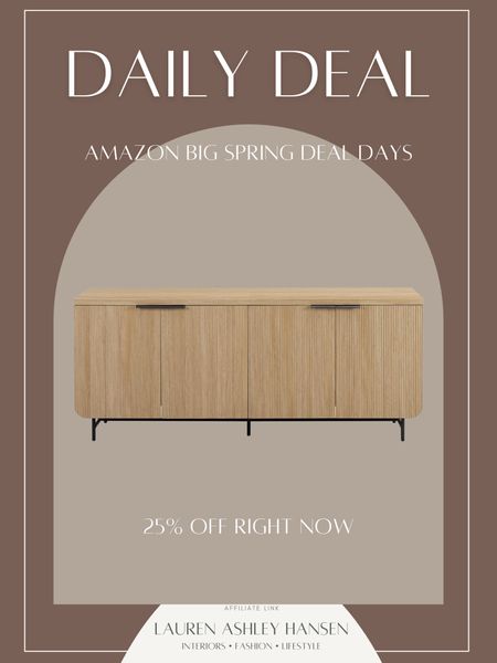 Our four door reeded sideboard that we added to our home office is part of the Amazon sale! It’s 25% off right now and we absolutely love it. Functional and beautiful! 

#LTKsalealert #LTKhome