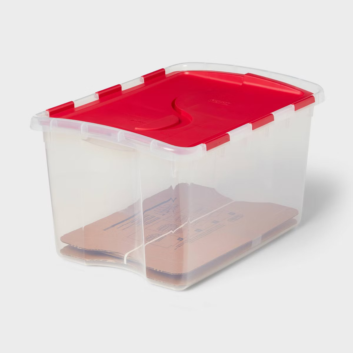 48qt Flip Lid Ornament Box - Brightroom™: Clear Plastic Utility Storage Tote, Portable & Lidded... | Target