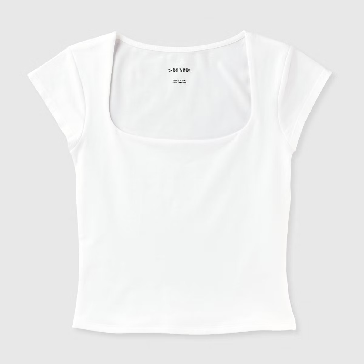 Women's Slim Fit Short Sleeve Square Neck T-Shirt - Wild Fable™ | Target