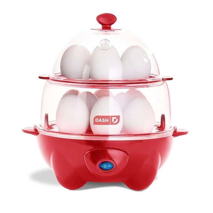 Dash Deluxe Rapid Egg Cooker: 12 Egg Capacity Electric Egg Cooker for Hard Boiled Eggs, Poached Eggs | Amazon (US)