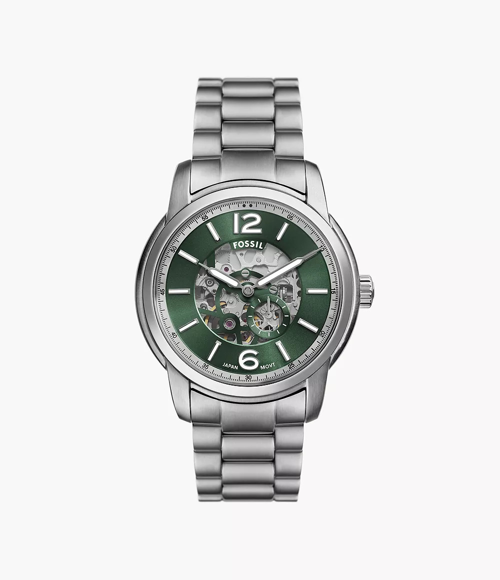 Fossil Heritage Automatic Stainless Steel Watch | Fossil (US)