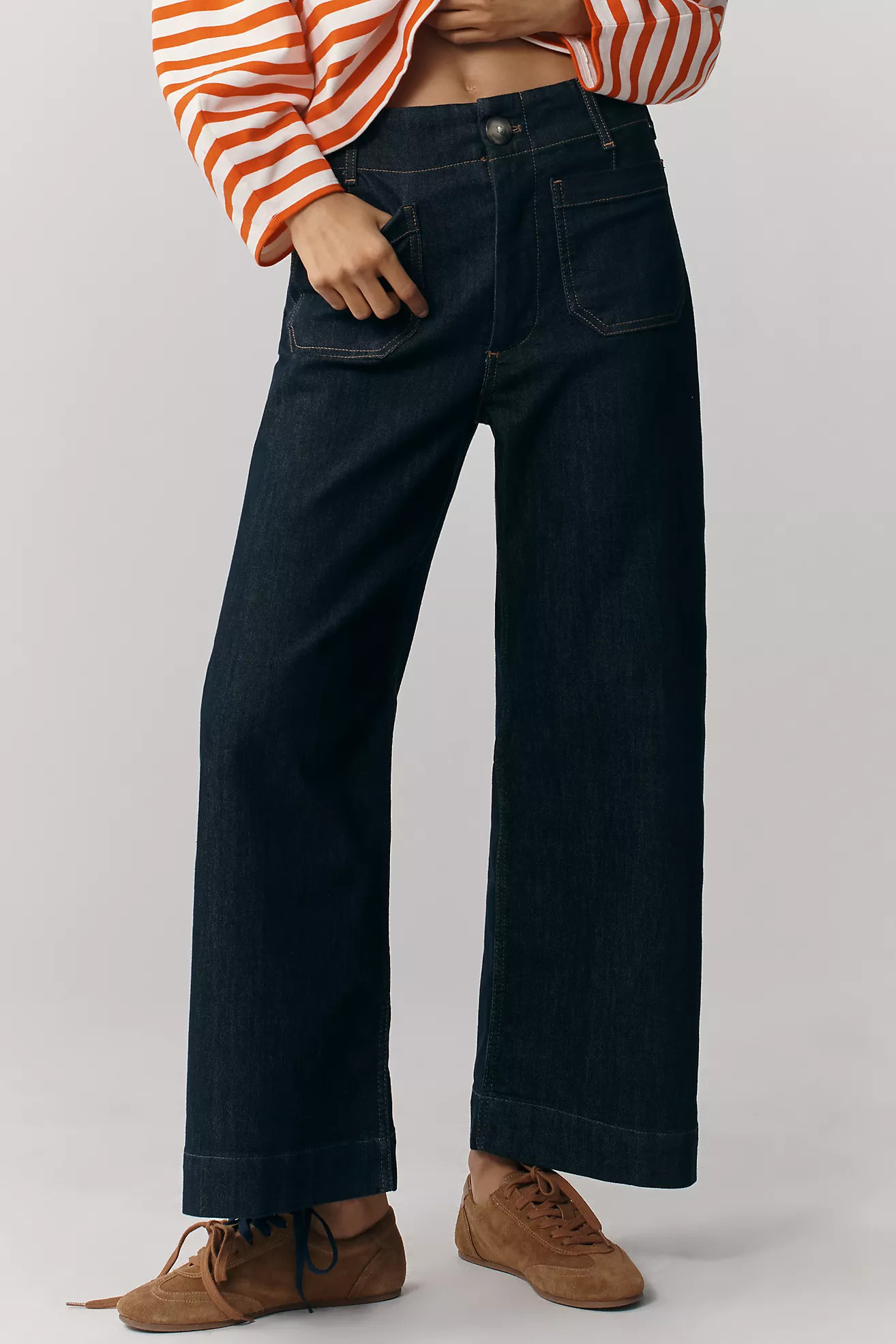 The Colette Crop Wide-Leg Jeans by Maeve | Anthropologie (US)