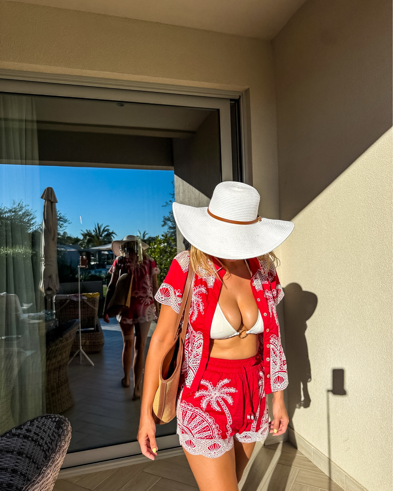 How amazing is this embroidered two piece? It feels like maybe the most appropriate holiday outfit ever?! With the palm trees and everything! 🌴 also the shell earrings HOW CUTE!

Red embroidered palm tree shirt - Farm Rio
Red embroidered palm tree shorts - Farm Rio
White Sun hat - Melissa Odabash 
White Bikini - Melissa Odabash
Holland and cooper beach bag
Shell beaded earrings - Monsoon