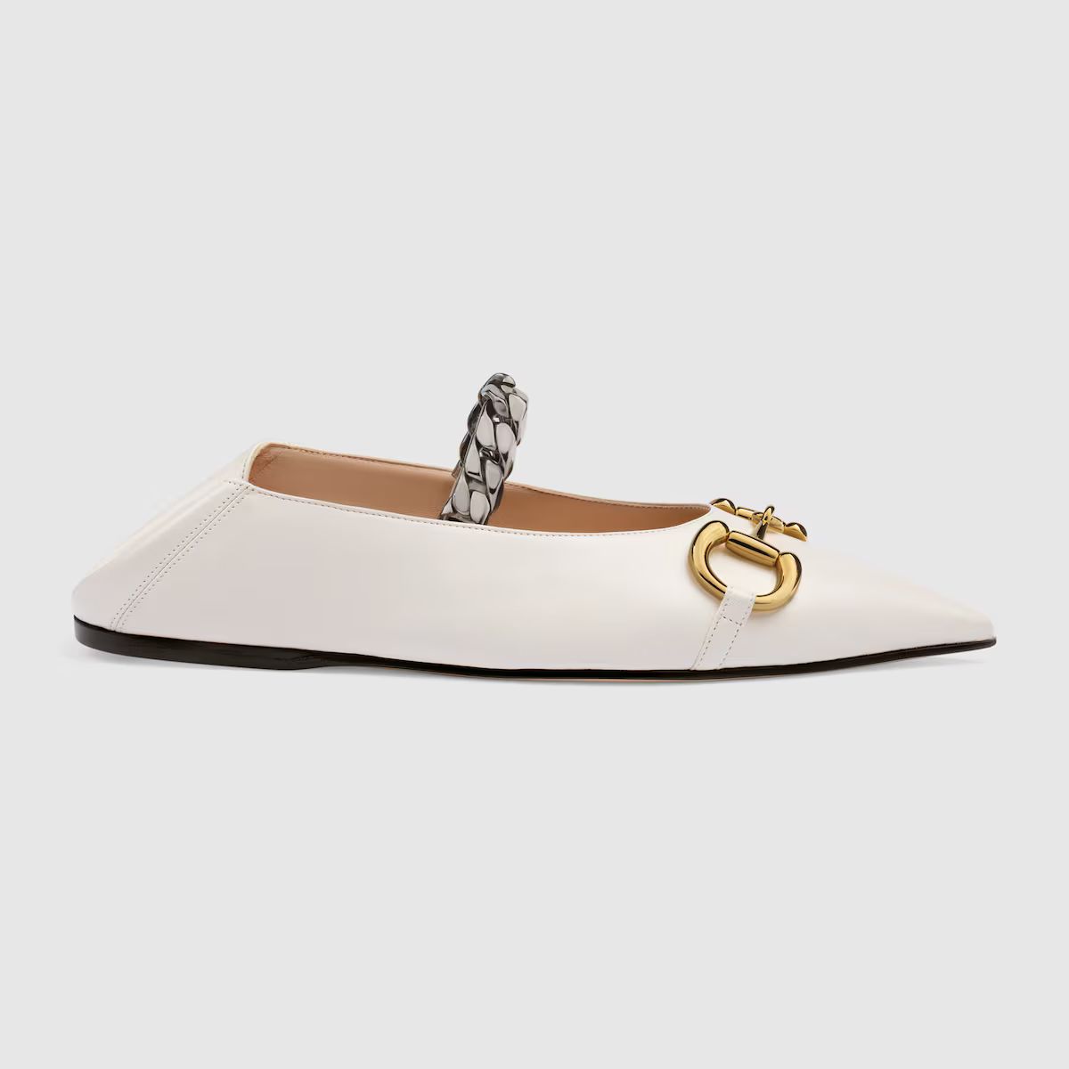 Women's leather ballet flat with Horsebit | Gucci (US)