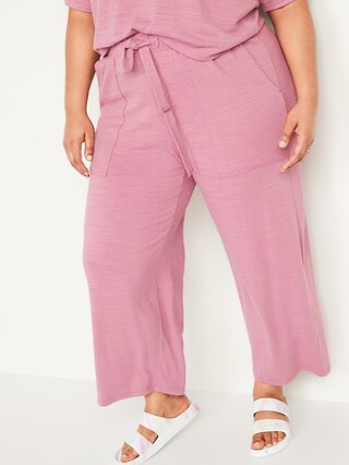 High-Waisted Cozy Plush-Knit Plus-Size Pajama Pants | Old Navy (US)