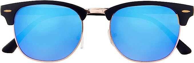 Stylle Unisex Polarized Semi Rimless Sunglasses for Men Women UV400 protection Glasses with Case | Amazon (US)