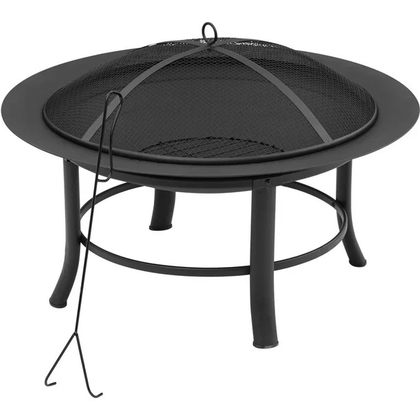Mainstays 28" Fire Pit with PVC Cover and Spark Guard - Walmart.com | Walmart (US)