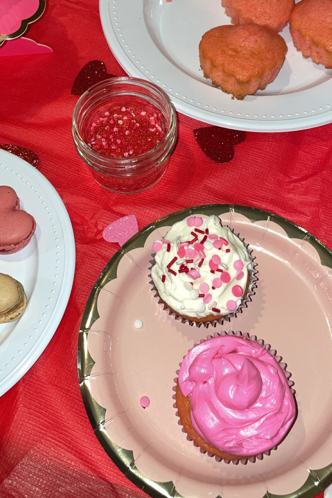 Paper plates pink plates sugar sprinkles decorations paper decorations home decor cupcakes party decorations valentines party 