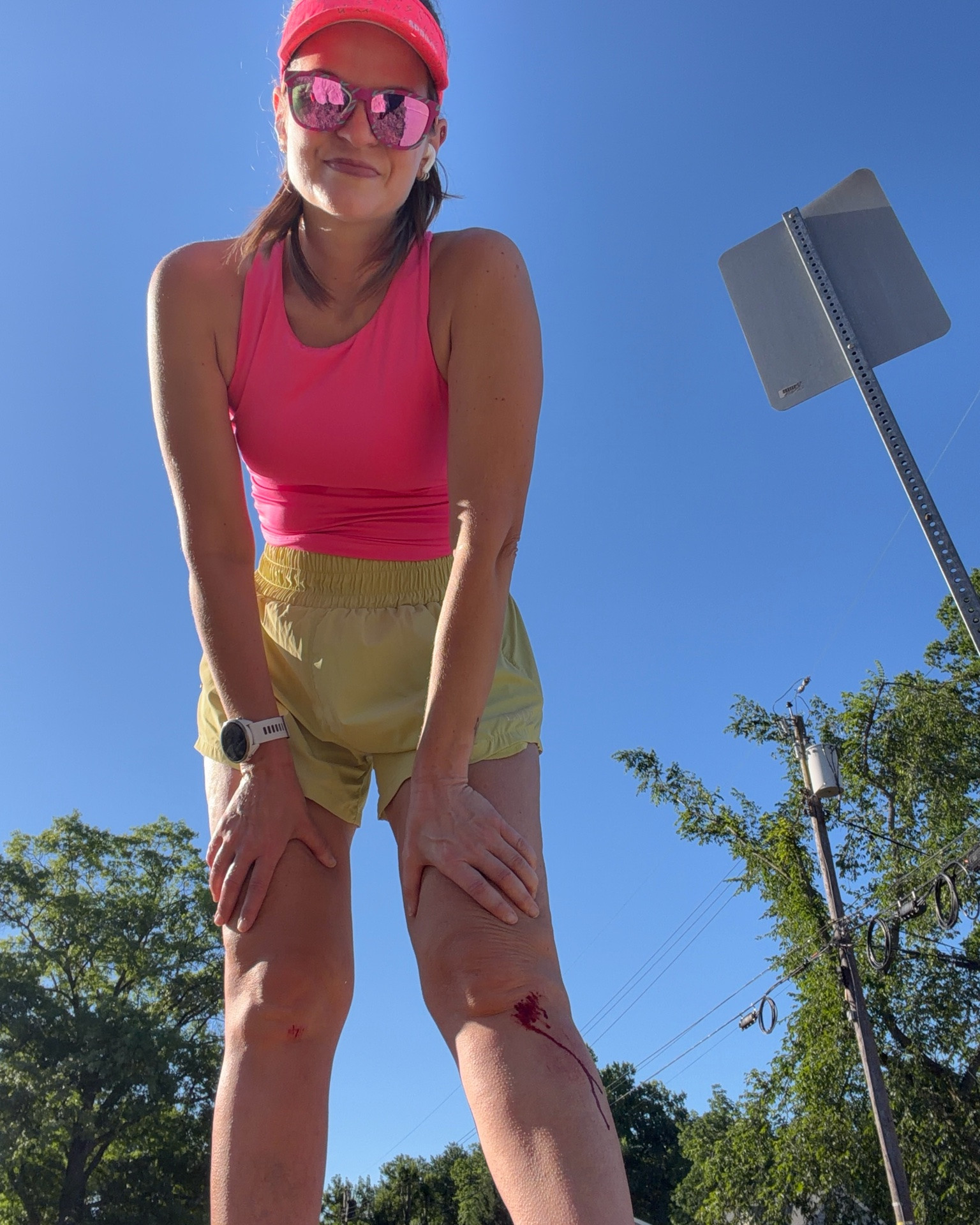 Sometimes runs don’t go as planned. Thankfully only ended up with scraped knees and shoes — but my fun bright fit got all the compliments. No one even noticed the bloody knees 😆

Today I kept it simple and indoors to let things heal. Thankfully our treadmill when used with Runna tracks pretty nicely with my Garmin. Some predictable terrain was appreciated. 

The Garmin I’ve been loving is even on sale through their annual sale. Check it out!

#LTKActive #LTKfitnessgoals #LTKdayinmylife