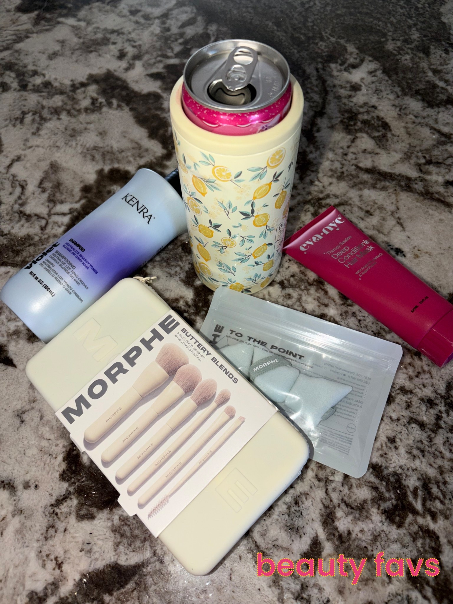 Some of my favorites that could double as a galentine’s or Valentine’s Day gift 💝 
Kenra is my go-to for hair products, I typically always have their products linked. This is my first time using their purple shampoo and I love that it didn’t leave my hair as dry as other brands do. 
My trusty brumate hopsulator slim keeps my energy drinks cold, I love this lemon pattern and my floral ones but they also have solid colors if that is more your style. 
I just used this deep conditioning hair mask and I’m obsessed. My hair feels so hydrated but not greasy, and it smells great. 
Lastly, I’m a sucker for minis so when I saw the butter yellow morphe mini set + these mini puffs I had to grab them. This is your reminder to get new makeup tools - your skin will thank you! 💛

#LTKselfcare #LTKgrwm #LTKBeauty
