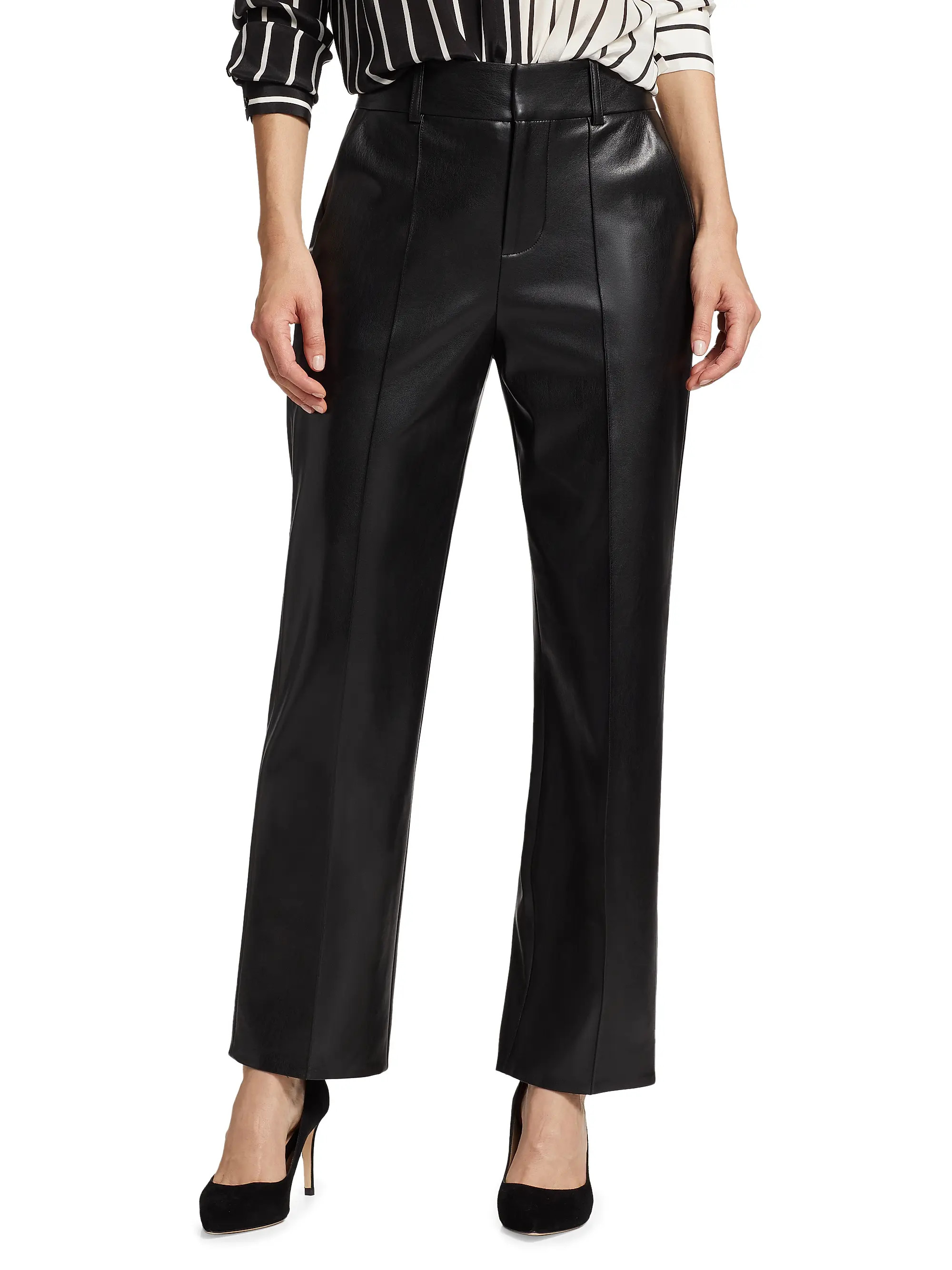 Ming Pleated Faux Leather Pants | Saks Fifth Avenue