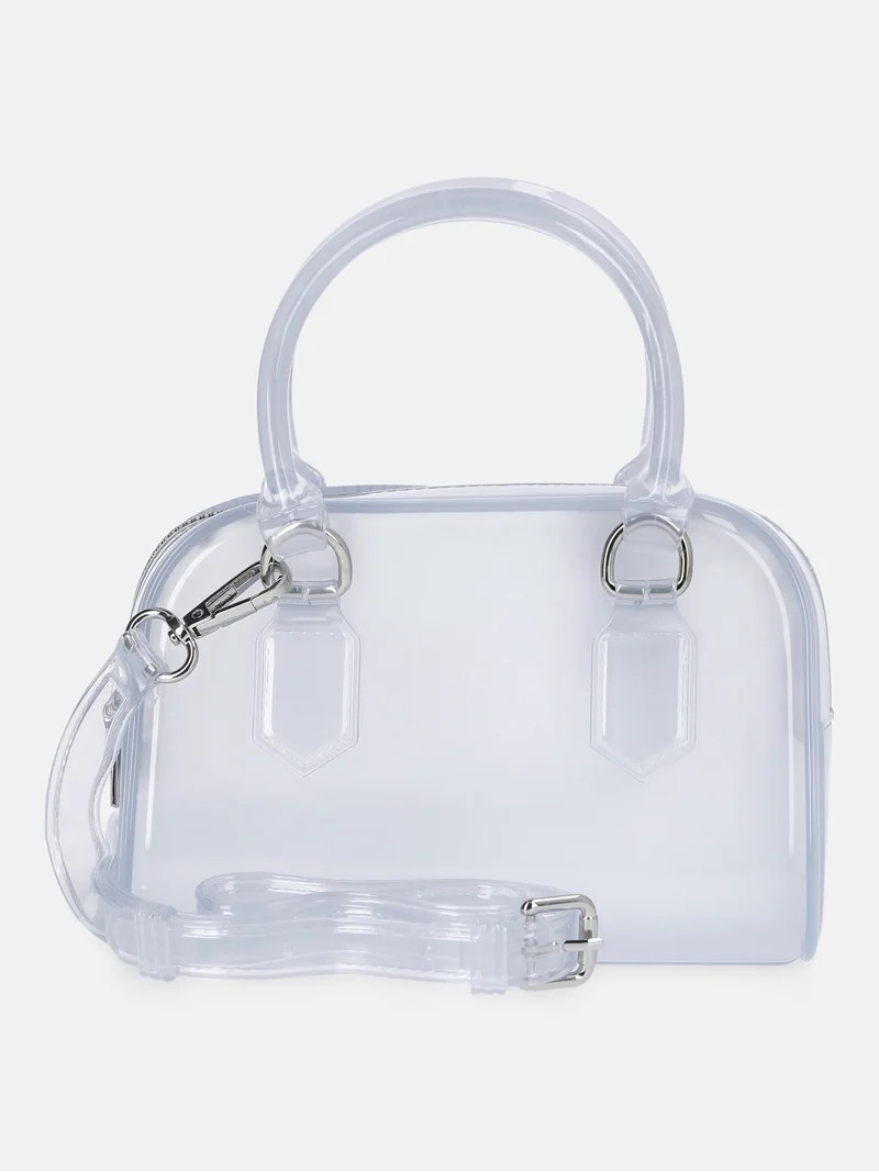 No Boundaries Women's Jelly Top Handle Mini Bag, Clear | Walmart (US)