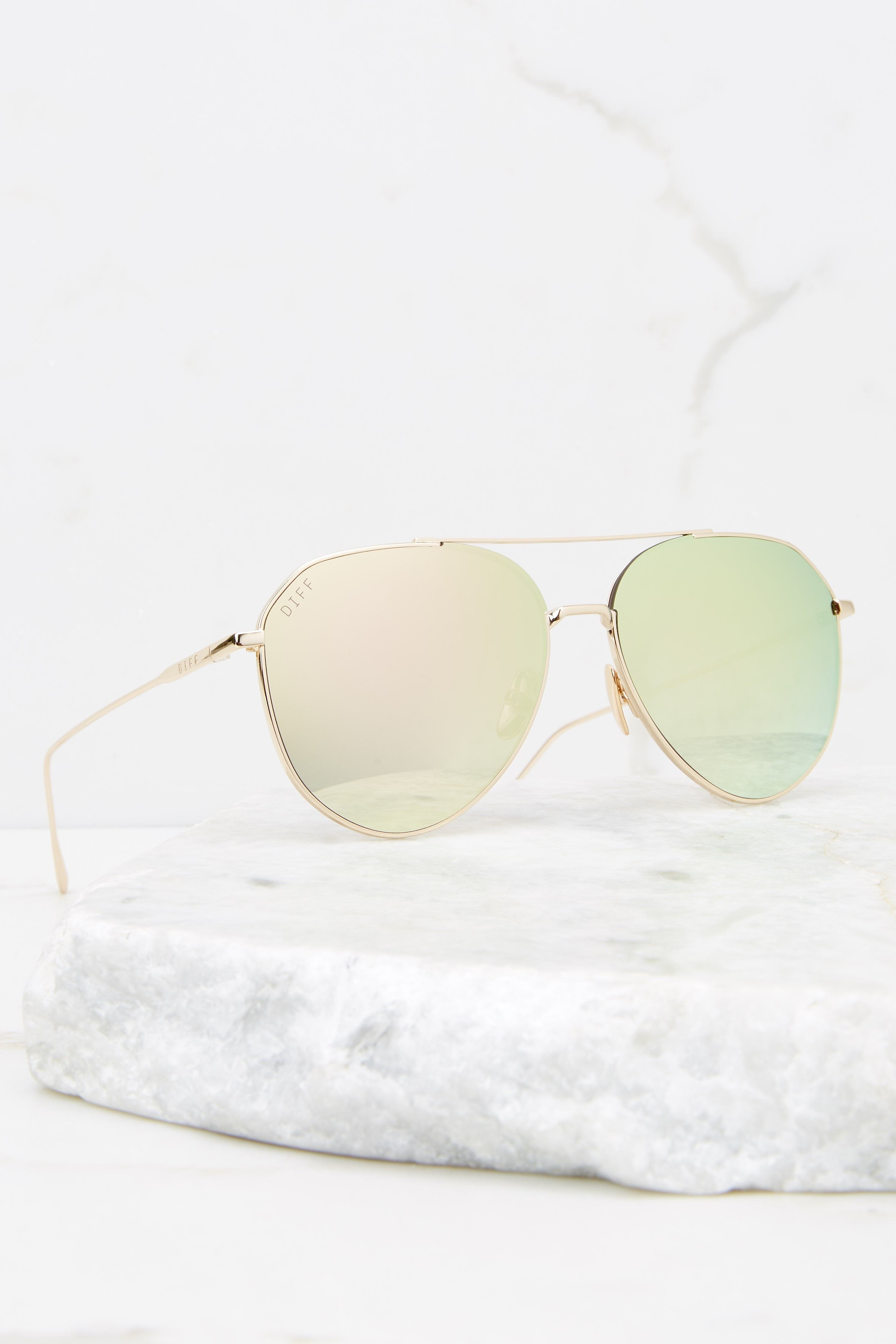 Dash Gold Taupe Flash Sunglasses | Red Dress 
