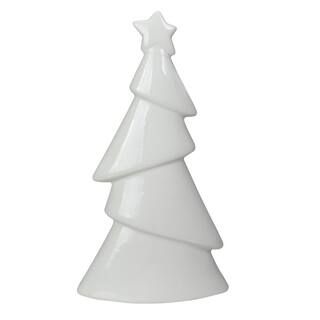 Northlight 7.5 in. White Ceramic Christmas Tree Tabletop Decor | The Home Depot