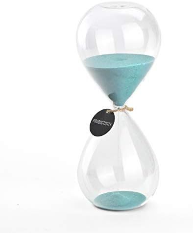 Hourglass Sand Timers - SWISSELITE Biloba Hourglass Sand Timer Inspired Glass/Home, Desk, Office ... | Amazon (US)