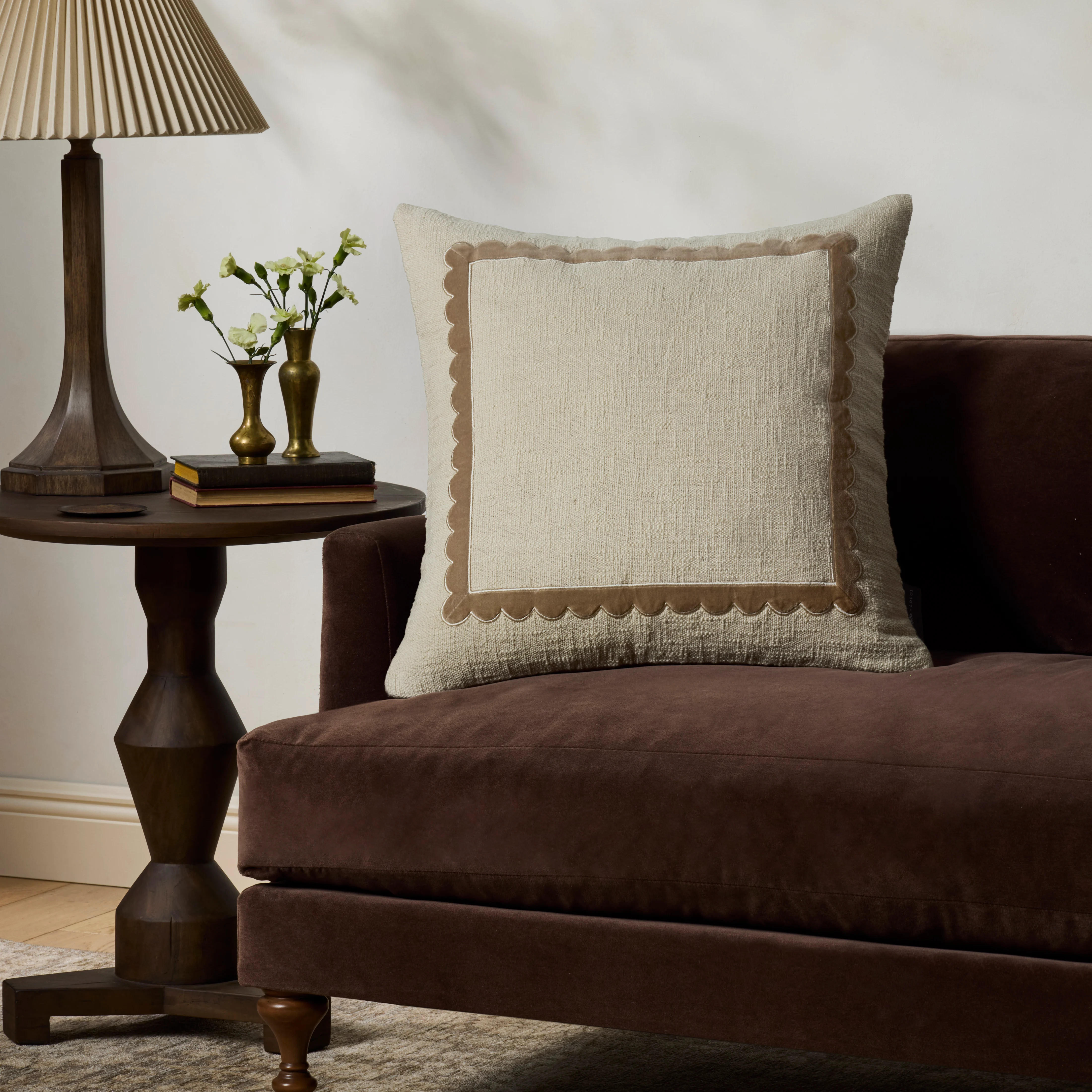 Chris Loves Julia x Loloi-Lottie Pillow-PCJ-0046-Ivory | Rugs Direct